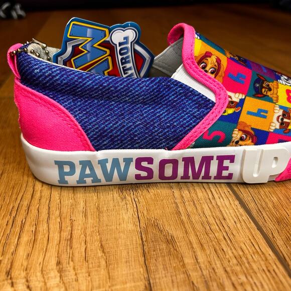 Ground Up Canvas Slip-on Colorful Paw Patrol Sneakers Size 3 Shoes - Picture 3 of 13